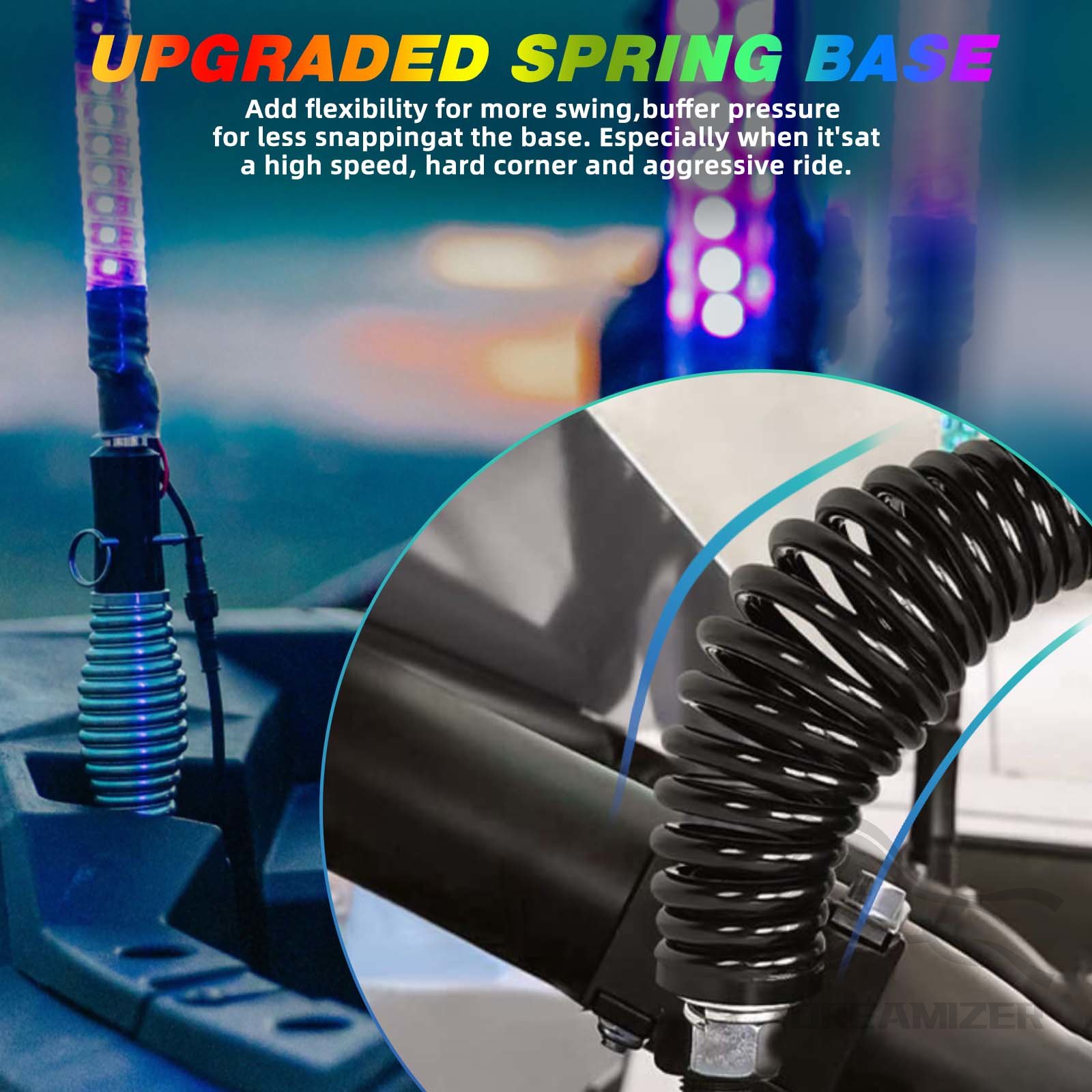 1 คู่ UTV แส้ไฟฤดูใบไม้ผลิ LED - Crossfit Lifting บทวิจารณ์และราคา