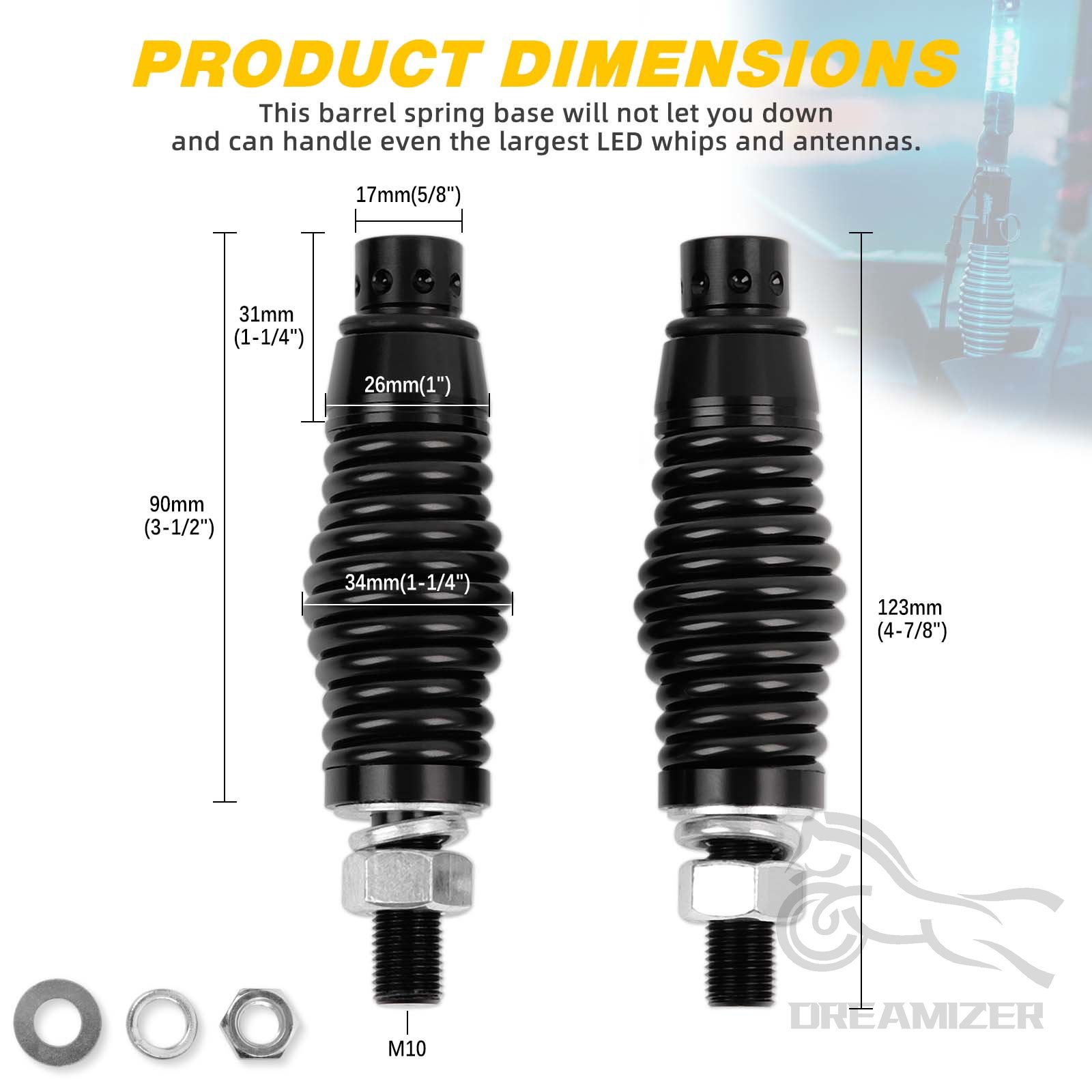 1 คู่ UTV แส้ไฟฤดูใบไม้ผลิ LED - Crossfit Lifting บทวิจารณ์และราคา